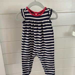 Tea Collection Navy and White Striped One Piece